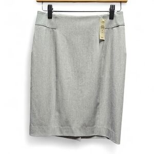NEW Ann Taylor LOFT Classic Gray Pencil Skirt Size 0P Curvy
